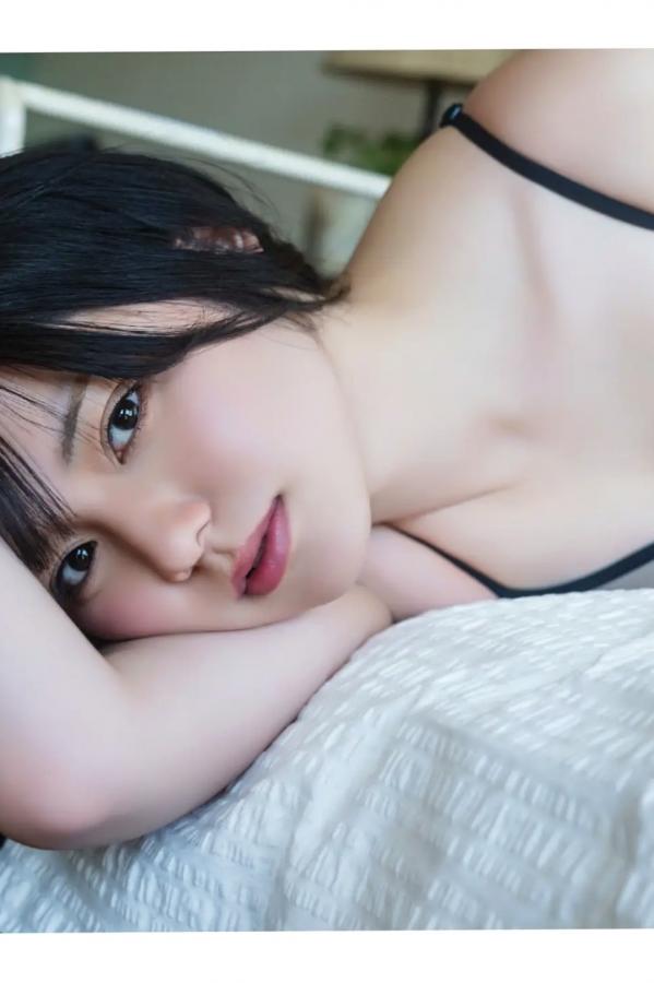   松島かのん - チラリと魅せるオトナなかのん 日系家居黑色比基尼性感私房写真第10张图片