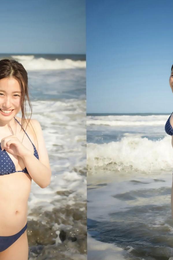   朝倉ここな - COCONANA 日系清纯JK制服与海滩比基尼户外写真第9张图片