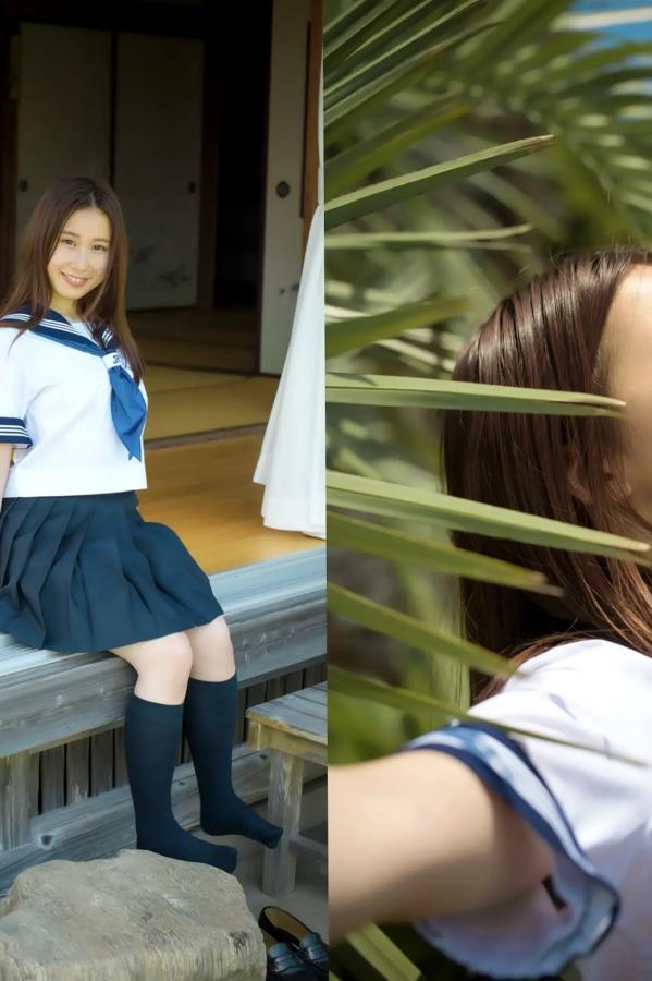   朝倉ここな - COCONANA 日系清纯JK制服与海滩比基尼户外写真第15张图片