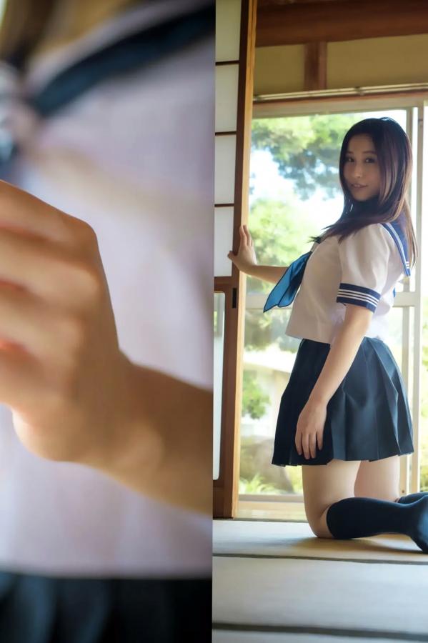   朝倉ここな - COCONANA 日系清纯JK制服与海滩比基尼户外写真第19张图片