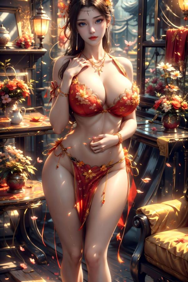    AI美女-斗破苍穹-云韵-花宗 仙侠国风大尺度性感唯美写真第6张图片
