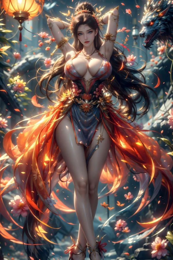    AI美女-斗破苍穹-云韵-花宗 仙侠国风大尺度性感唯美写真第26张图片
