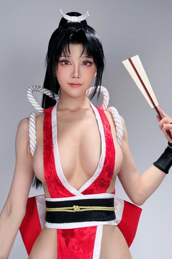   水淼aqua - 不知火舞自摄 经典Cosplay性感写真第2张图片