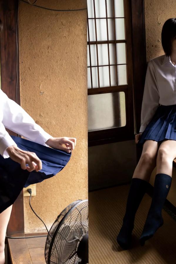   真中つぐ - Eureka [26P] 日系校服制服与红色比基尼和服私房写真第2张图片