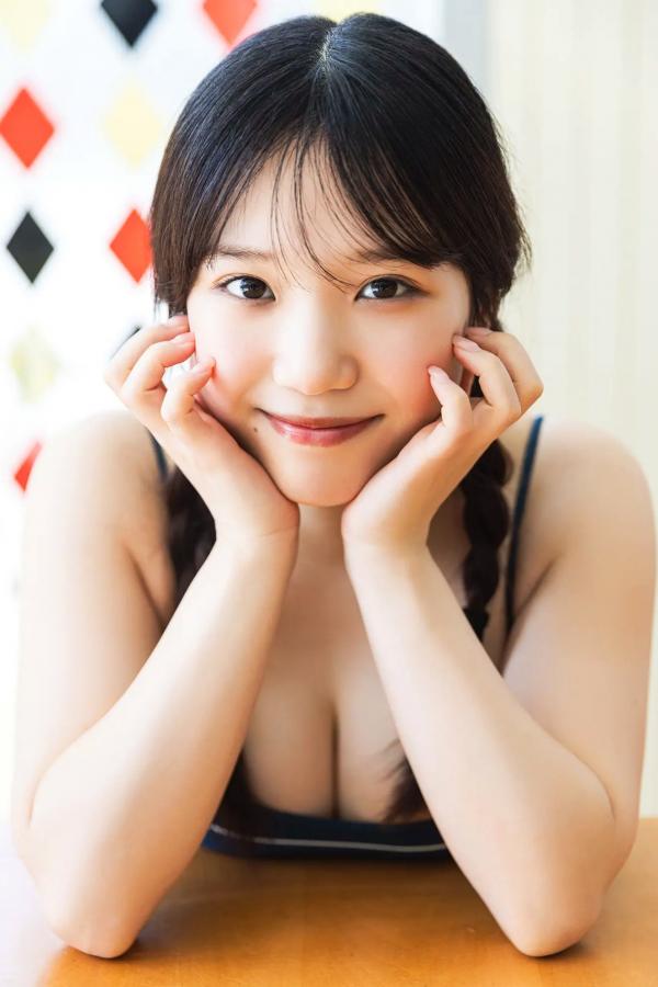    堀みなみ - 聖なるHカップ vol.2 [57P] 日系条纹泳衣清新家居性感写真第19张图片