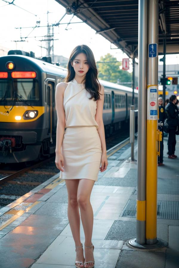   AI美女-拟实-火车站里的美女 车厢大尺度极品尤物写真第2张图片