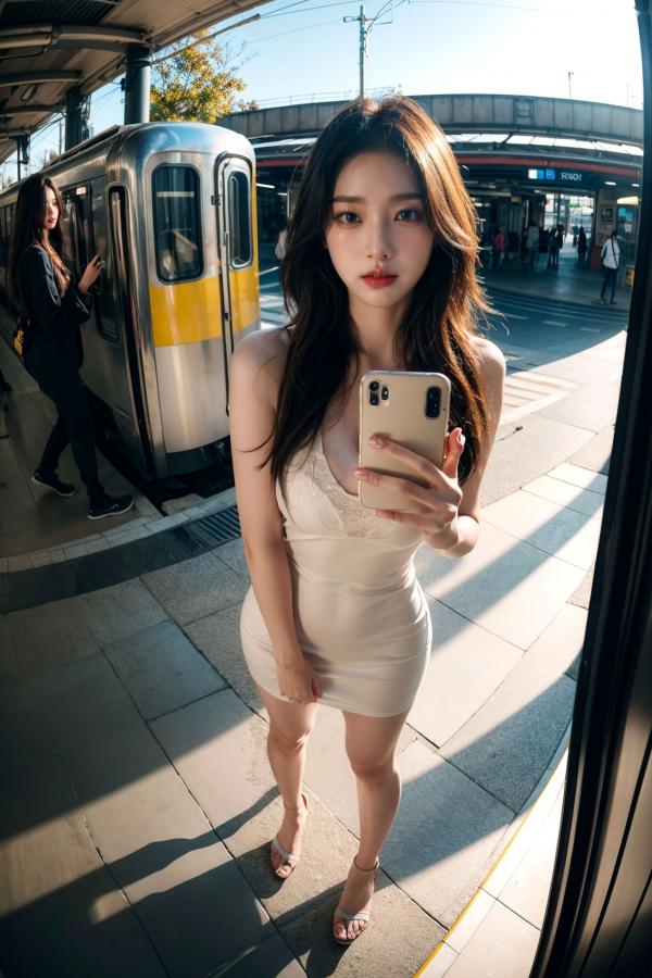   AI美女-拟实-火车站里的美女 车厢大尺度极品尤物写真第8张图片