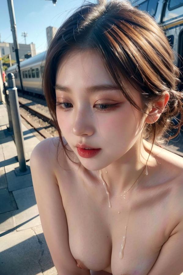  AI美女-拟实-火车站里的美女 车厢大尺度极品尤物写真第50张图片