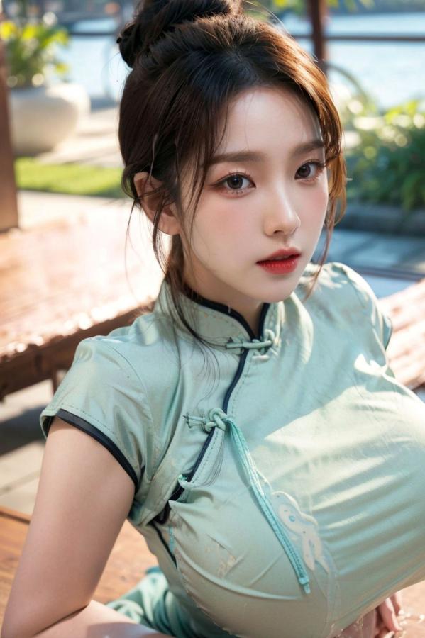   AI美女-拟实-情趣古风旗袍 东方古典性感写真 极致曲线诱惑第80张图片