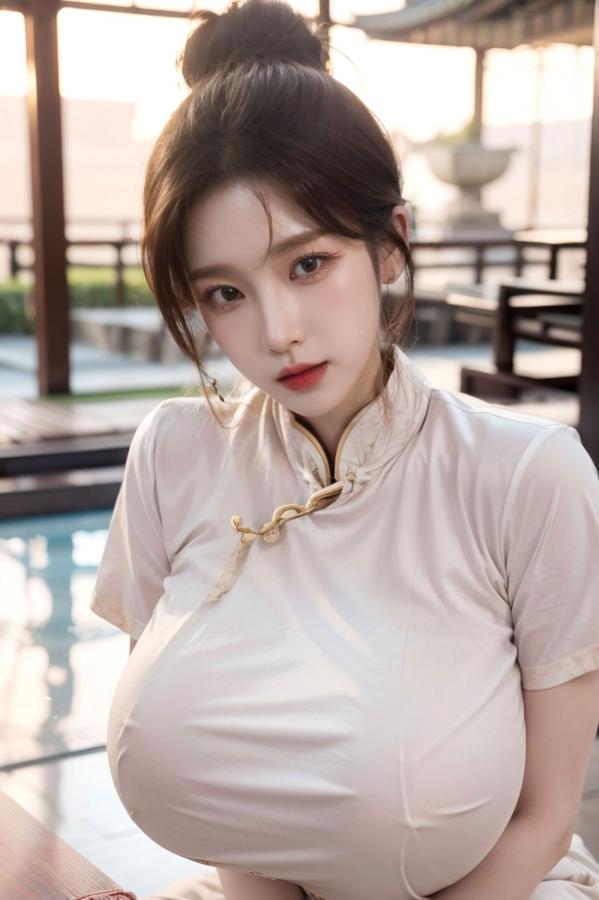   AI美女-拟实-情趣古风旗袍 东方古典性感写真 极致曲线诱惑第84张图片