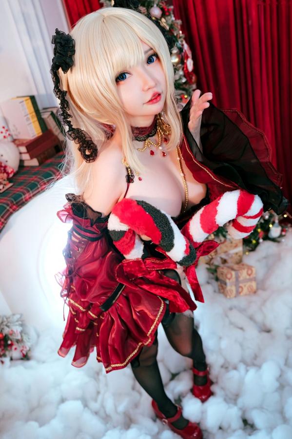 Potato Godzilla  Potato-Godzilla-Marie-Rose-Xmas 玛丽罗斯圣诞性感COS角色扮演写真第2张图片