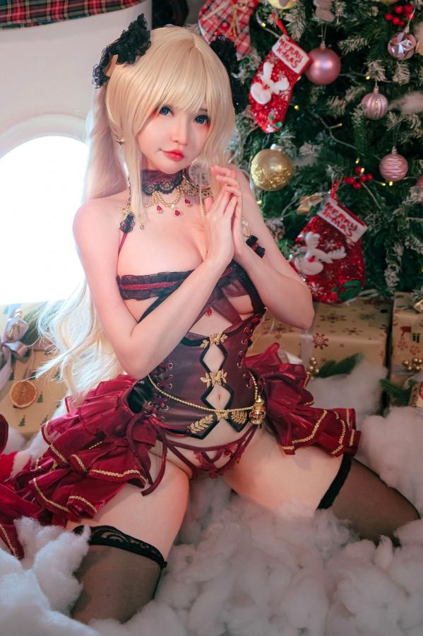 Potato Godzilla  Potato-Godzilla-Marie-Rose-Xmas 玛丽罗斯圣诞性感COS角色扮演写真第13张图片