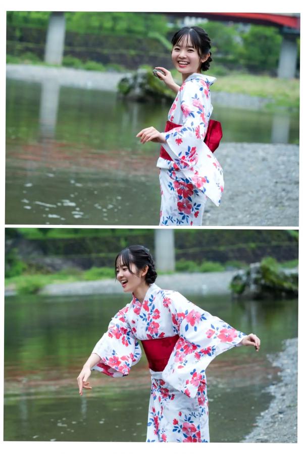   楡井希実 - 初表紙で予測不能の爆発が起きた！日系清纯户外和服治愈写真第32张图片