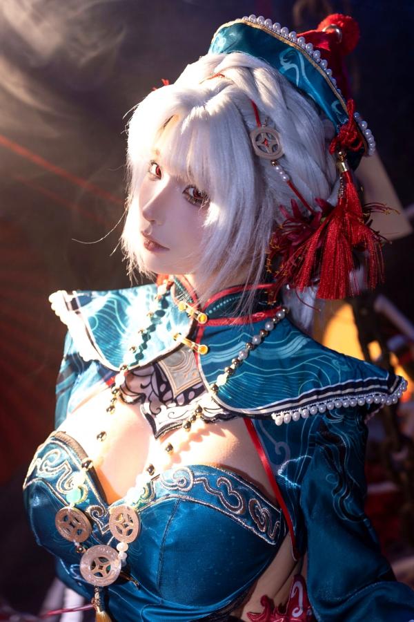 蠢沫沫  蠢沫沫-8月写真合集-4：暗黑国风僵尸娘COS与黑丝美腿性感写真第1张图片