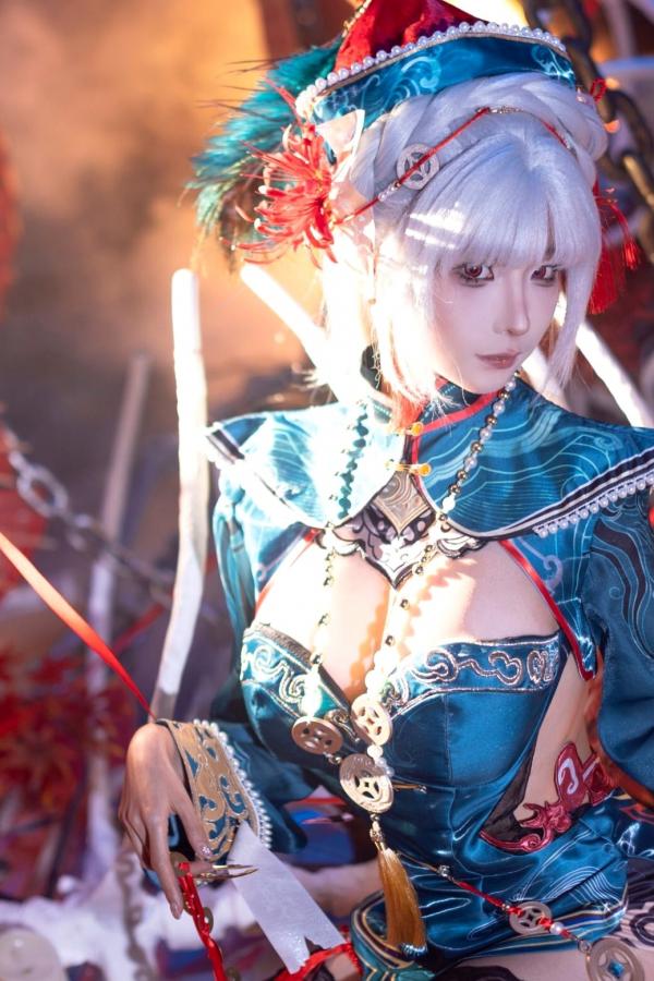 蠢沫沫  蠢沫沫-8月写真合集-4：暗黑国风僵尸娘COS与黑丝美腿性感写真第3张图片