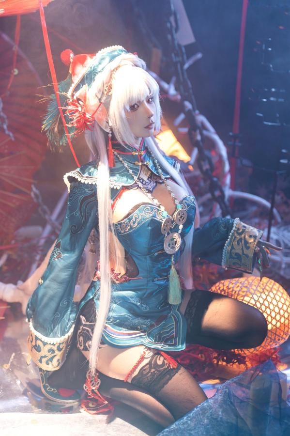 蠢沫沫  蠢沫沫-8月写真合集-4：暗黑国风僵尸娘COS与黑丝美腿性感写真第15张图片