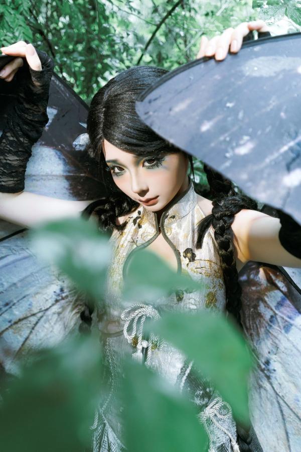蠢沫沫  蠢沫沫-《枯叶蝶》国风奇幻性感旗袍角色扮演写真第45张图片
