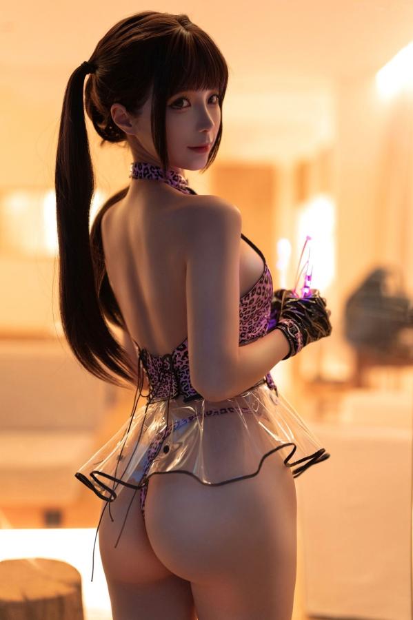 蠢沫沫  蠢沫沫 - 粉豹性感野性粉色豹纹角色扮演私房写真第1张图片