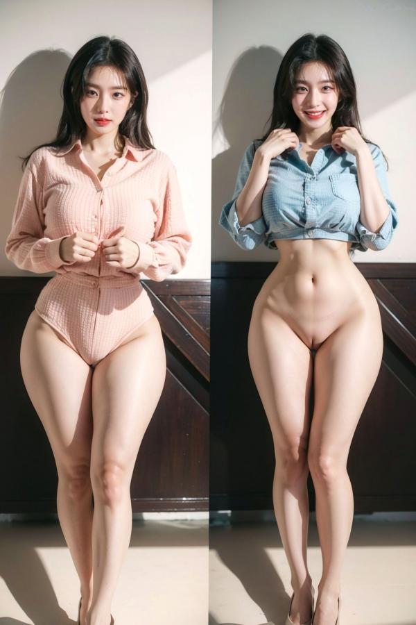    AI美女-拟实-脱衣对比第1张图片