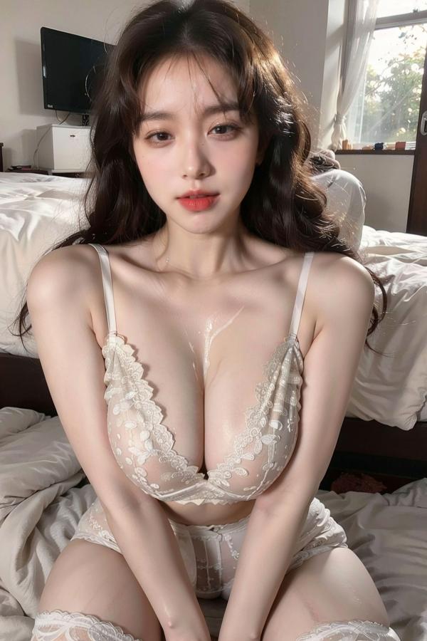   AI美女-拟实-卧室情趣白蕾丝内衣 唯美私房透视性感诱惑大尺度写真第42张图片