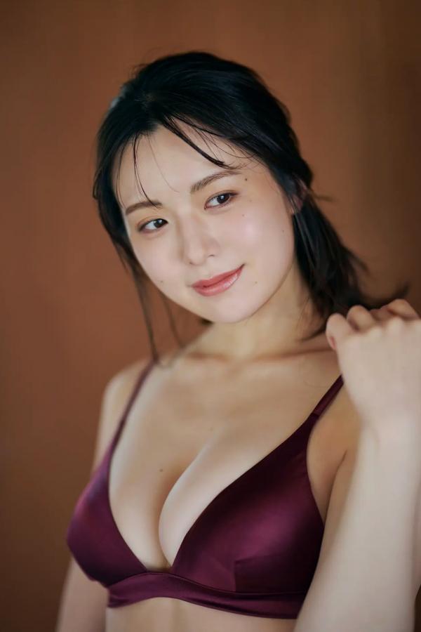   西野夢菜 - このFカップ、プルい 日本性感女神室内酒红内衣私房写真第32张图片