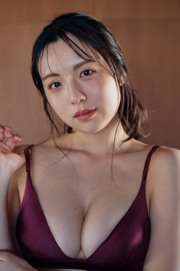   西野夢菜 - このFカップ、プルい 日本性感女神室内酒红内衣私房写真第43张图片