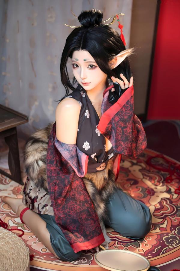   蠢沫沫《黑神话：悟空》萍萍Cosplay 妖魅红绳古风性感写真第8张图片