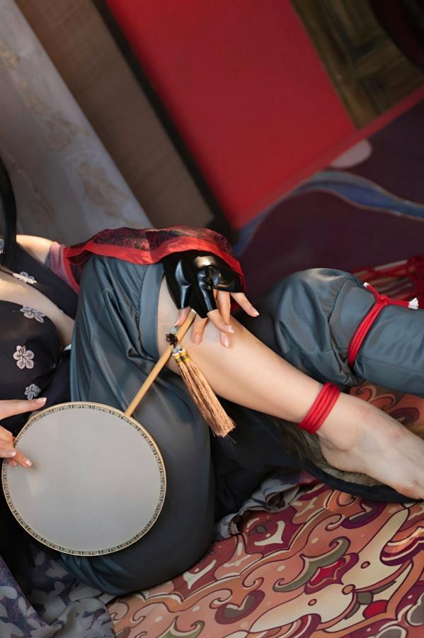   蠢沫沫《黑神话：悟空》萍萍Cosplay 妖魅红绳古风性感写真第12张图片