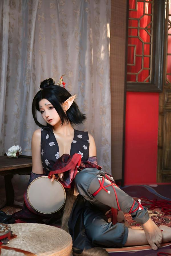   蠢沫沫《黑神话：悟空》萍萍Cosplay 妖魅红绳古风性感写真第27张图片