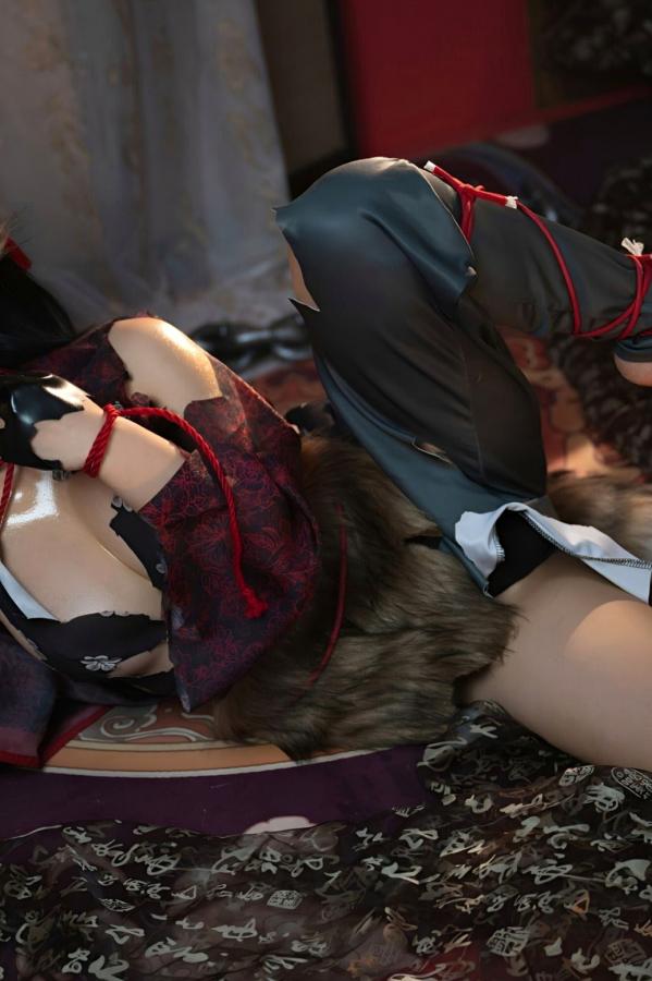   蠢沫沫《黑神话：悟空》萍萍Cosplay 妖魅红绳古风性感写真第37张图片