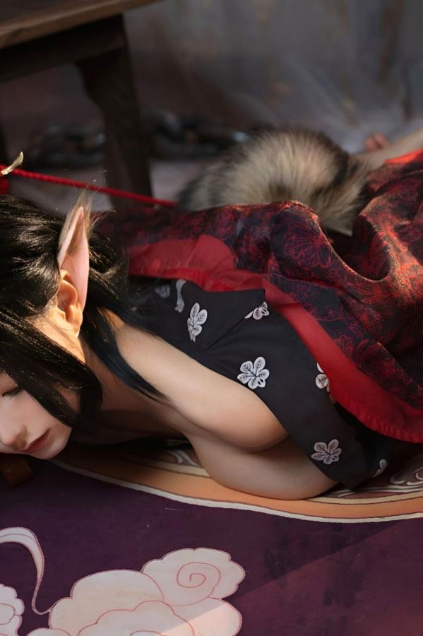   蠢沫沫《黑神话：悟空》萍萍Cosplay 妖魅红绳古风性感写真第52张图片