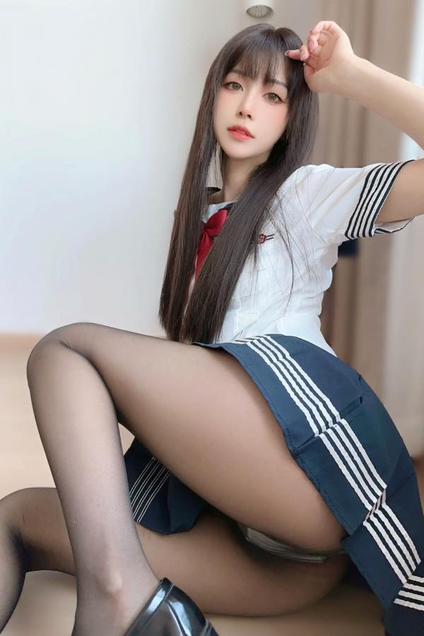 布丁大法  布丁大法 - 黑丝连裤袜水手服校服美腿私房诱惑写真第22张图片