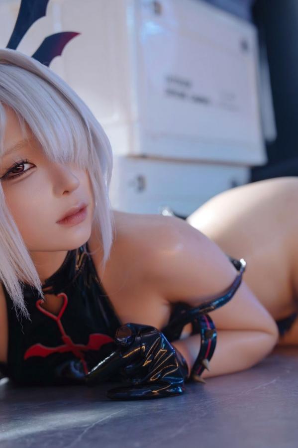   蠢沫沫-蔚蓝档案-银镜伊织 银发魔女性感角色扮演私房诱惑写真第59张图片