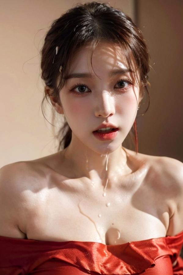   AI美女-拟实-古风红肚兜美女-18禁 闺房古典内衣诱惑私房写真第37张图片