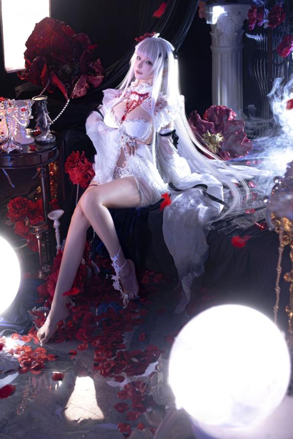   蠢沫沫-可可莉克 银发蕾丝内衣性感COS写真 极品白嫩私房照第3张图片