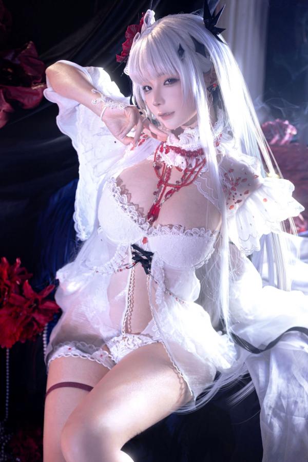   蠢沫沫-可可莉克 银发蕾丝内衣性感COS写真 极品白嫩私房照第4张图片