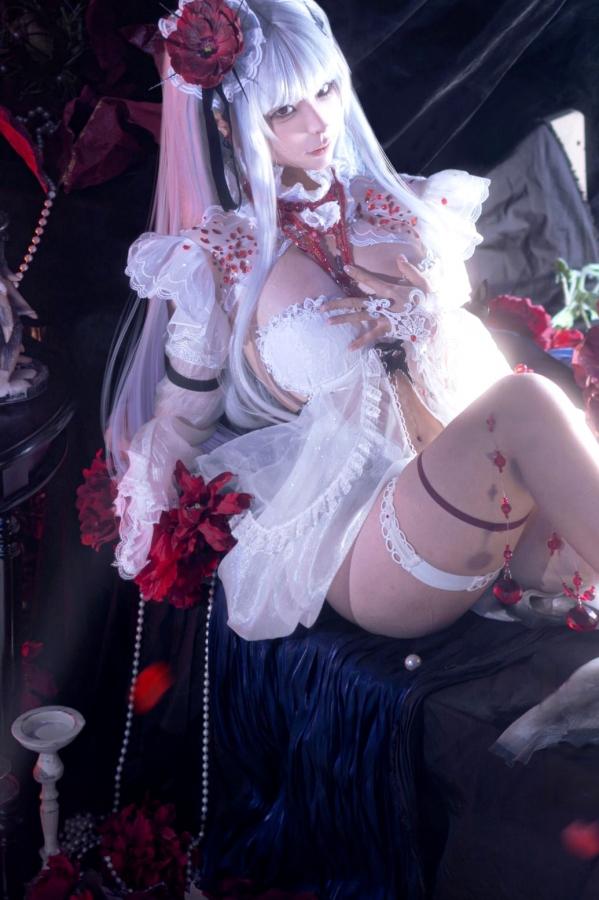   蠢沫沫-可可莉克 银发蕾丝内衣性感COS写真 极品白嫩私房照第8张图片