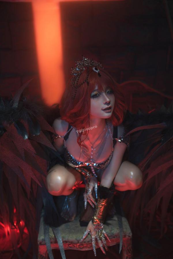 蠢沫沫  蠢沫沫-黑天使 哥特暗黑风Cosplay冷艳性感角色扮演写真第22张图片