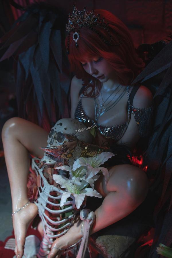 蠢沫沫  蠢沫沫-黑天使 哥特暗黑风Cosplay冷艳性感角色扮演写真第49张图片