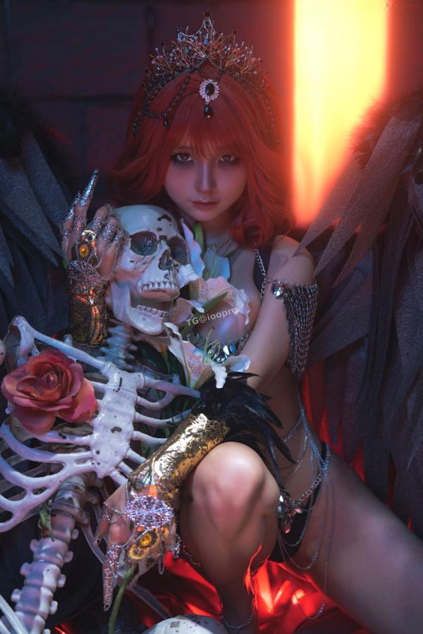 蠢沫沫  蠢沫沫-黑天使 哥特暗黑风Cosplay冷艳性感角色扮演写真第59张图片