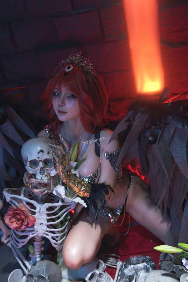 蠢沫沫  蠢沫沫-黑天使 哥特暗黑风Cosplay冷艳性感角色扮演写真第60张图片