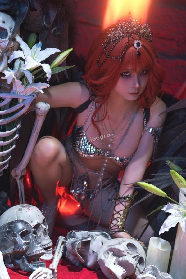 蠢沫沫  蠢沫沫-黑天使 哥特暗黑风Cosplay冷艳性感角色扮演写真第63张图片