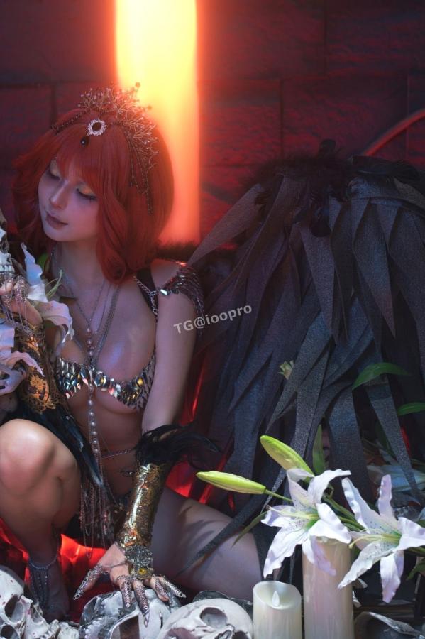 蠢沫沫  蠢沫沫-黑天使 哥特暗黑风Cosplay冷艳性感角色扮演写真第66张图片