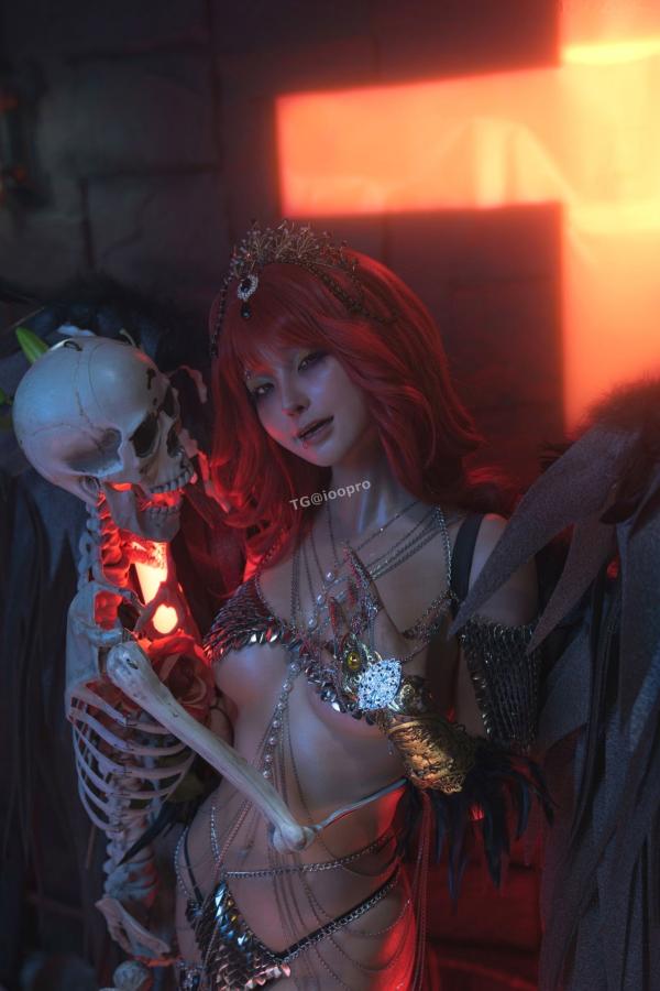 蠢沫沫  蠢沫沫-黑天使 哥特暗黑风Cosplay冷艳性感角色扮演写真第76张图片