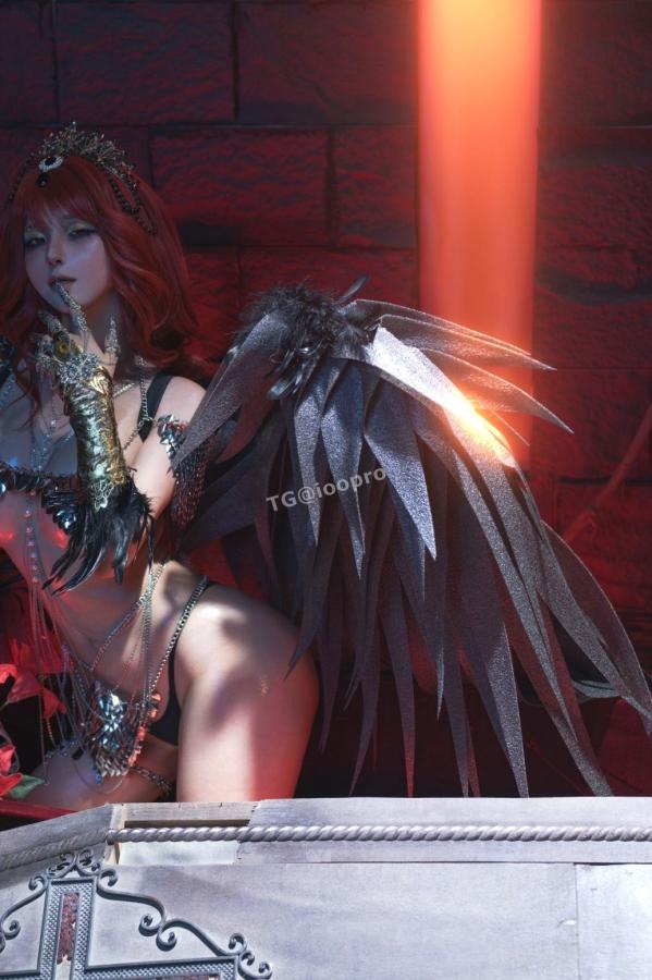 蠢沫沫  蠢沫沫-黑天使 哥特暗黑风Cosplay冷艳性感角色扮演写真第77张图片