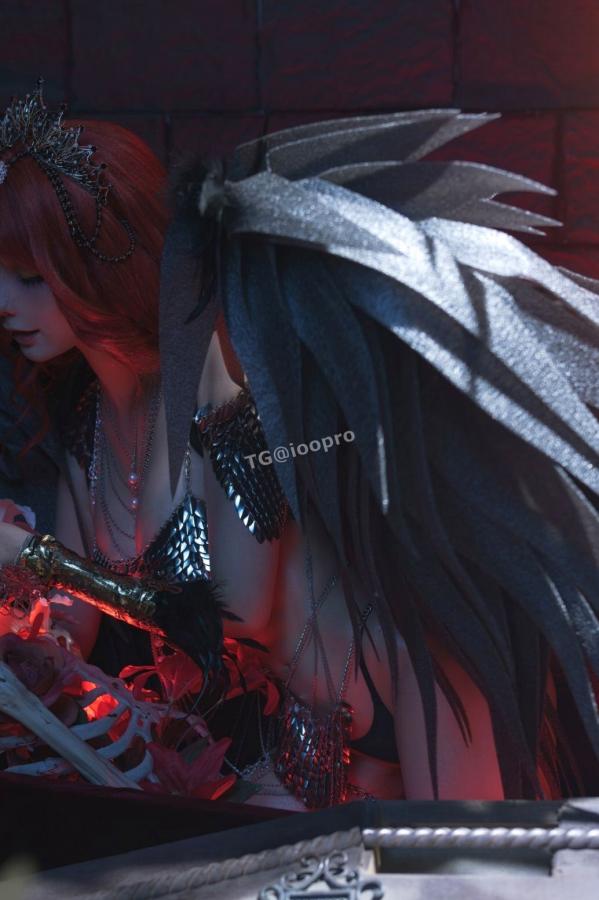 蠢沫沫  蠢沫沫-黑天使 哥特暗黑风Cosplay冷艳性感角色扮演写真第80张图片
