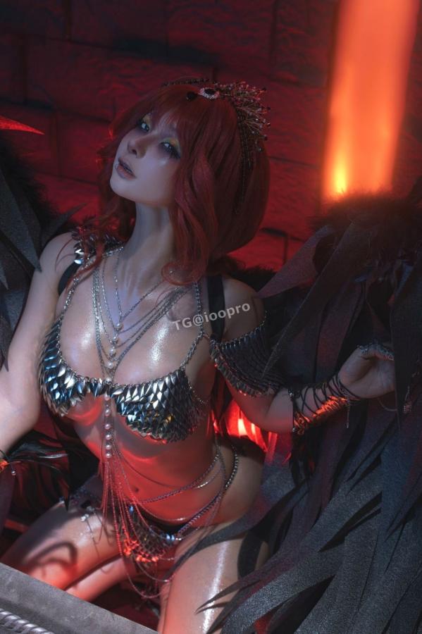 蠢沫沫  蠢沫沫-黑天使 哥特暗黑风Cosplay冷艳性感角色扮演写真第93张图片