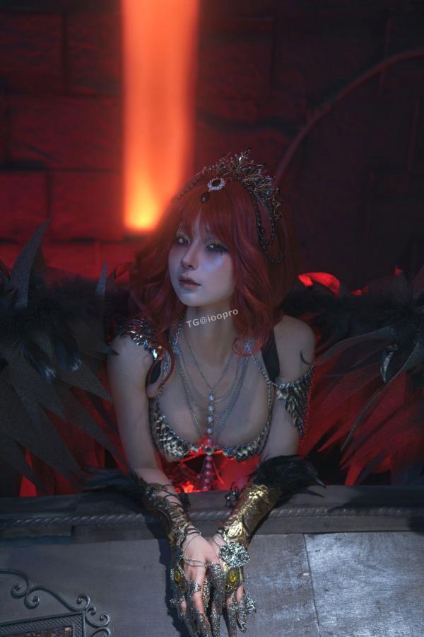 蠢沫沫  蠢沫沫-黑天使 哥特暗黑风Cosplay冷艳性感角色扮演写真第94张图片