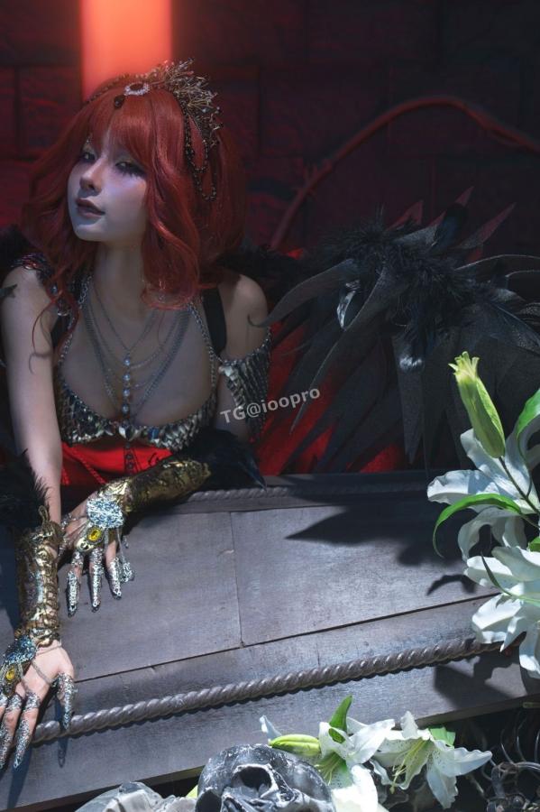 蠢沫沫  蠢沫沫-黑天使 哥特暗黑风Cosplay冷艳性感角色扮演写真第96张图片