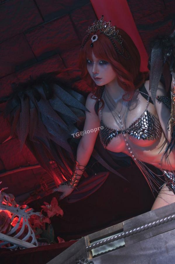蠢沫沫  蠢沫沫-黑天使 哥特暗黑风Cosplay冷艳性感角色扮演写真第100张图片